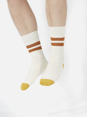 Orange Cotton Rib Sport Sock