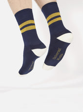 Yellow Cotton Rib Sport Sock
