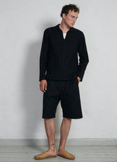 MAGNE | Casual Pull-on Shirt | Black