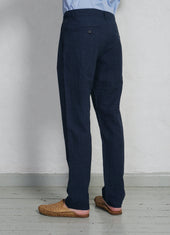 FRED | Regular Cut Trousers | Crinkle Blue