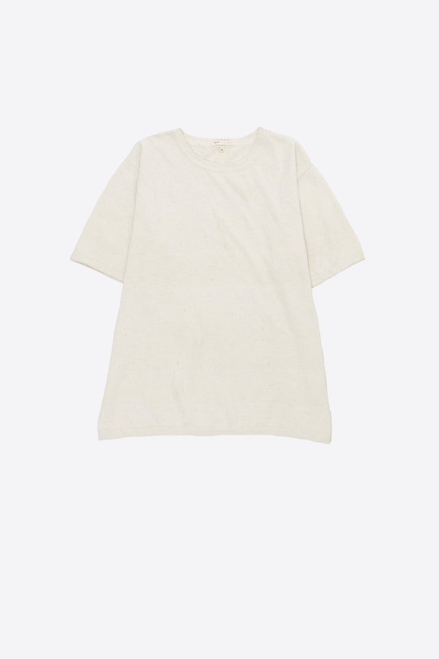 Unbleached Handspun Knit Half Sleeve T-Shirt