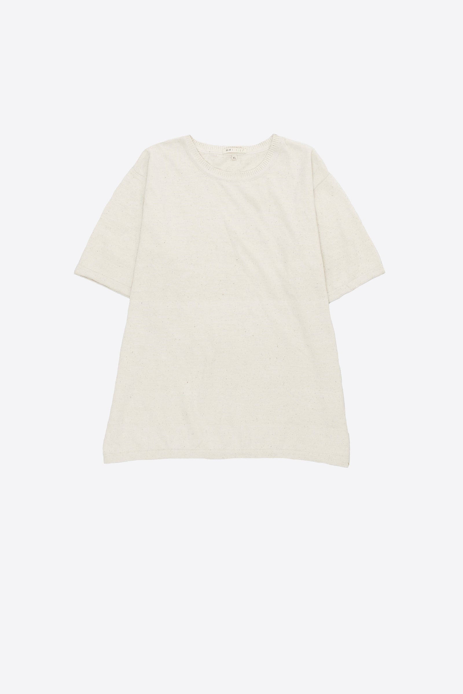 Unbleached Handspun Knit Half Sleeve T Shirt
