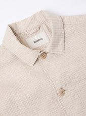 Ormiston Jacket in Ecru Linen Waffle