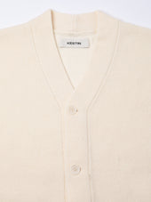 Glencorse Cardigan in Ecru Wool Blend