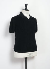 Marlon Brando | Knitted V-Neck Polo | Nero