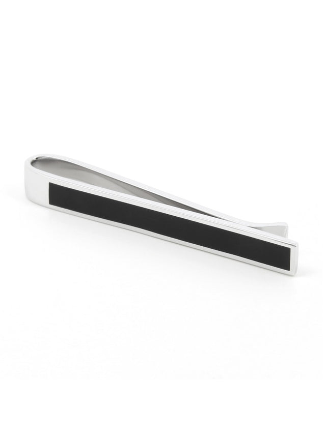 Sterling silver and onyx tie bar Toledo