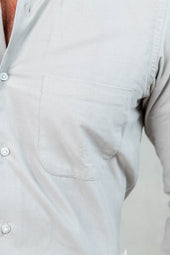 Button Down Velvet Effect Shirt Made In Italy