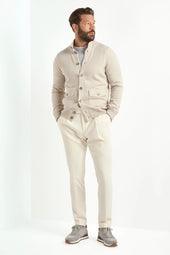 Cashmere Knitted Bomber Made In Italy