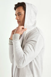 Jersey Zip Hoodie Made In Italy