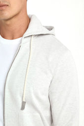 Jersey Zip Hoodie Made In Italy