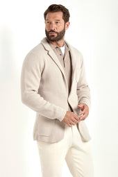 Knitted Jacket Wool And Cashmere Made In Italy