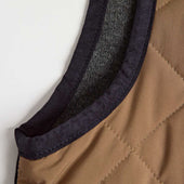 Quilted Gilet With Navy Knitted Back