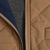 Quilted Gilet With Navy Knitted Back
