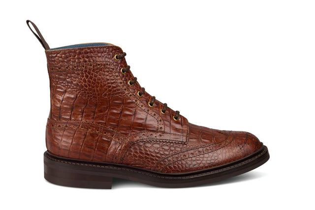 Stow Country Boot - Brown Mock Croc