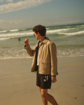 Strand Beige Cotton Tencel Twill Jacket
