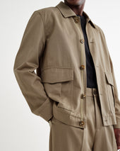 Strand Beige Cotton Tencel Twill Jacket