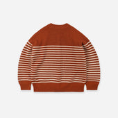 Wool Stripe Round Cardigan