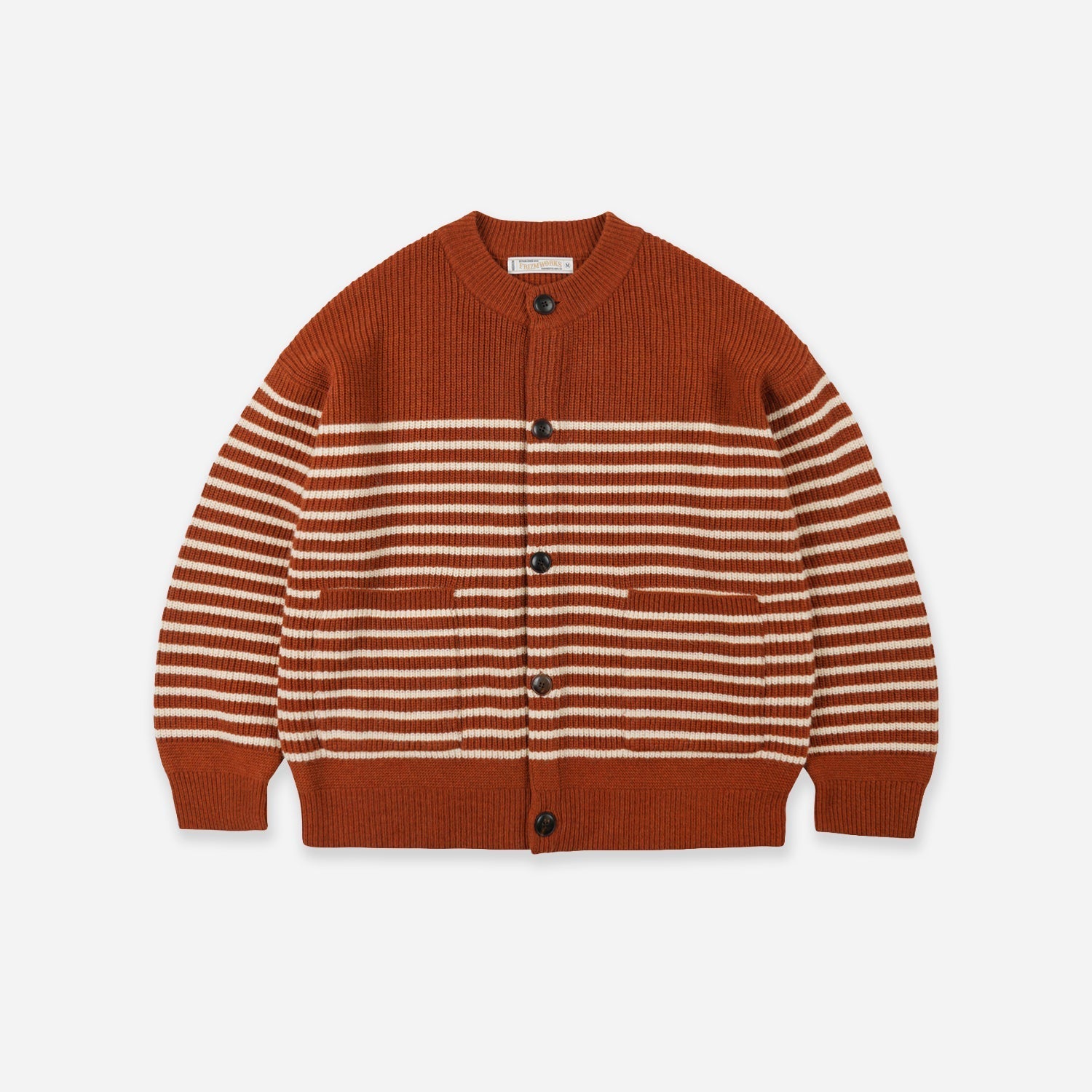 Wool Stripe Round Cardigan