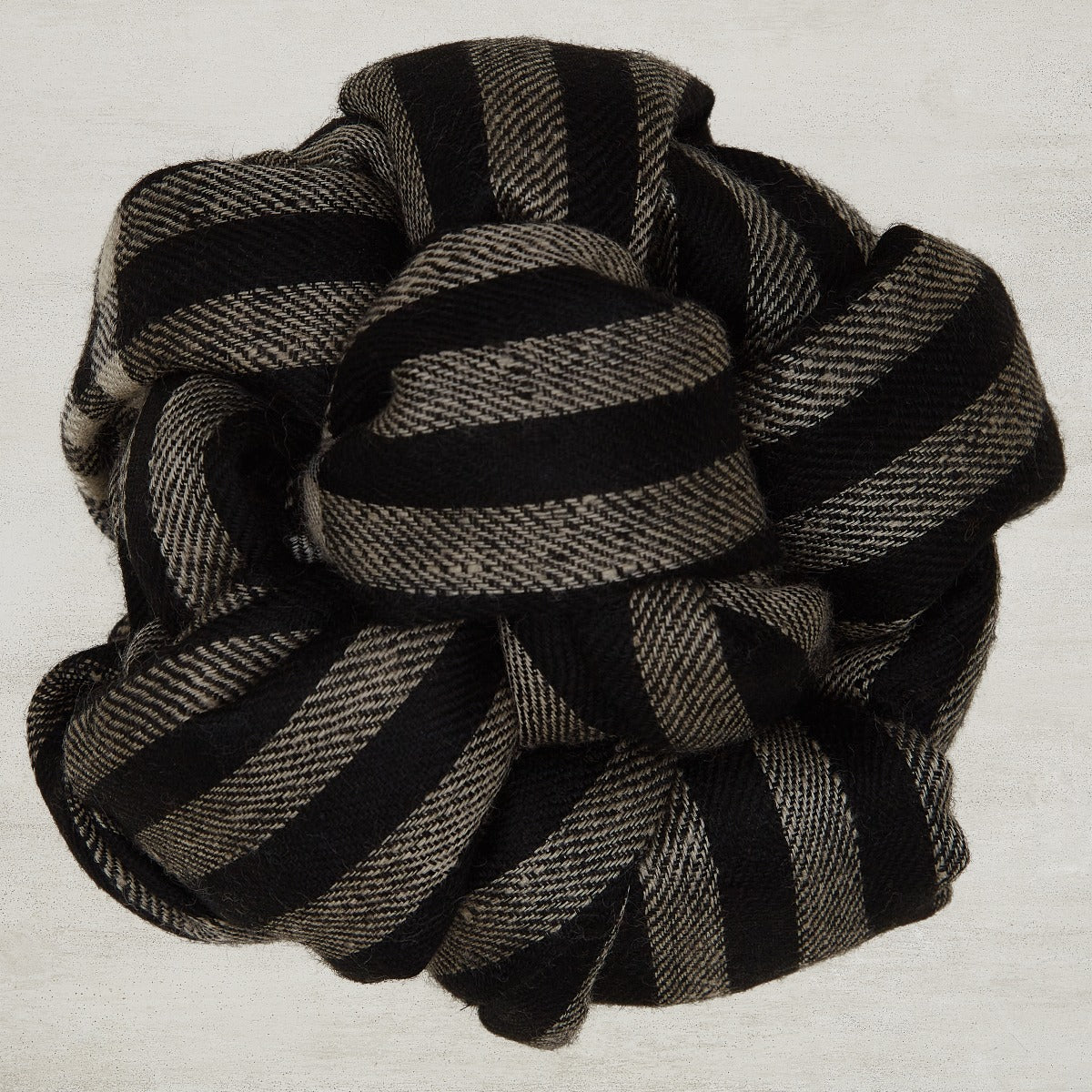 Striped Cashmere Scarf With And Ecru
