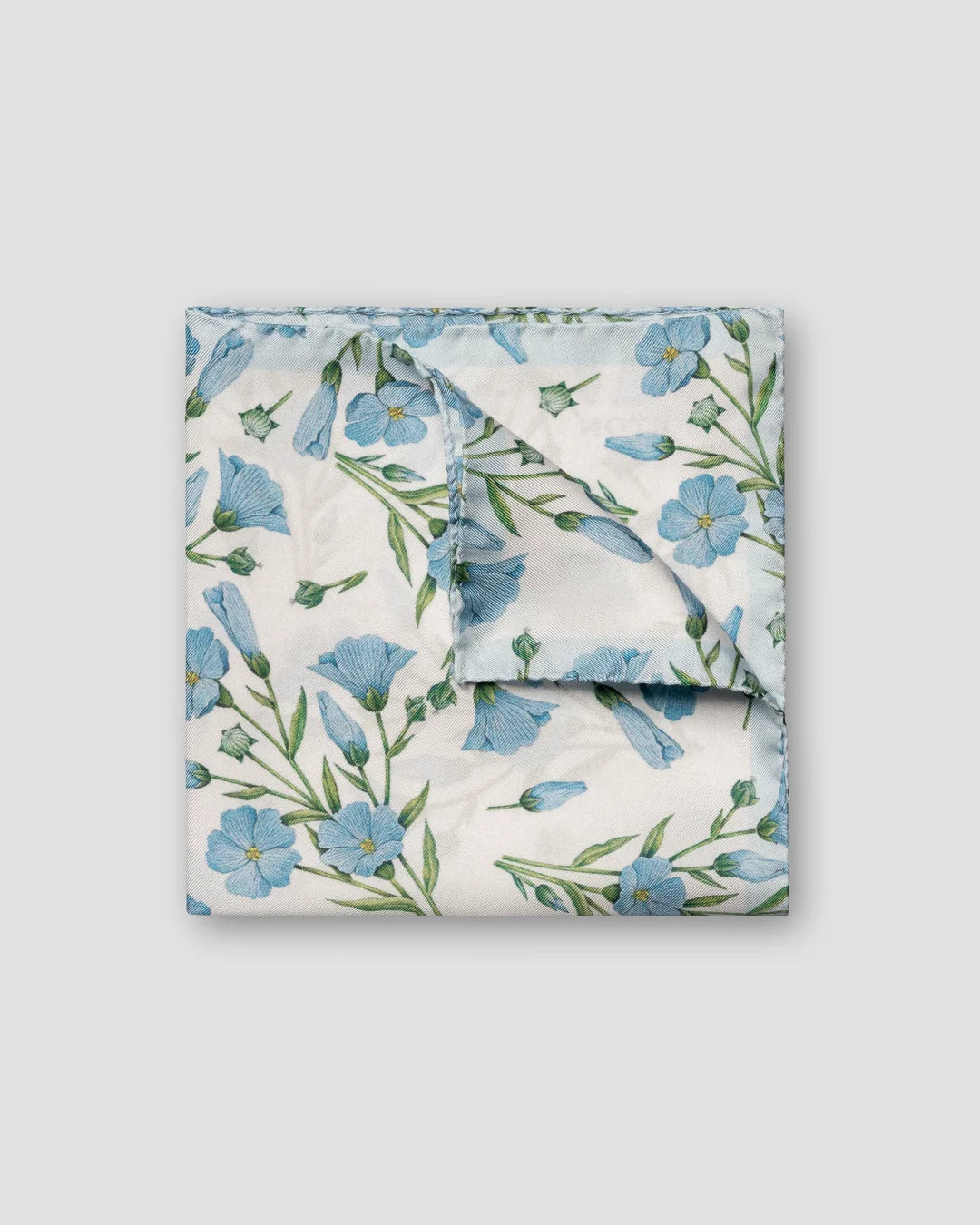 Floral Print Silk Pocket Square