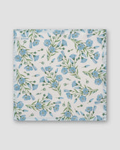 Floral Print Silk Pocket Square