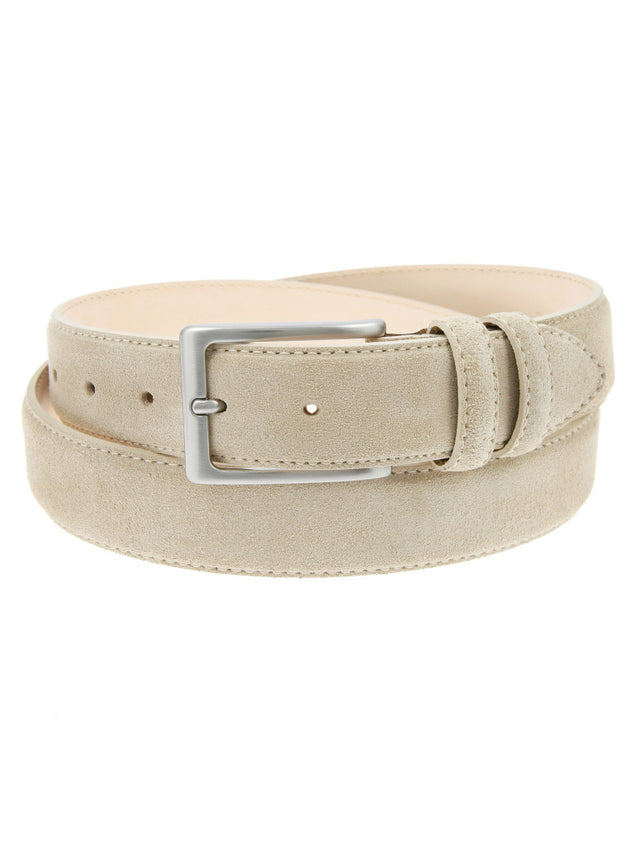 Suede leather belt beige Lino