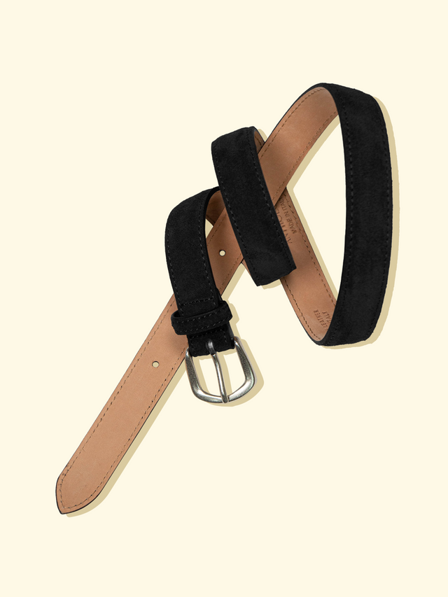 Classic Belt - Black Suede — The Anthology