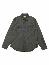 Sugar Cane, L/S Work Shirt Chambray SC29159, Black