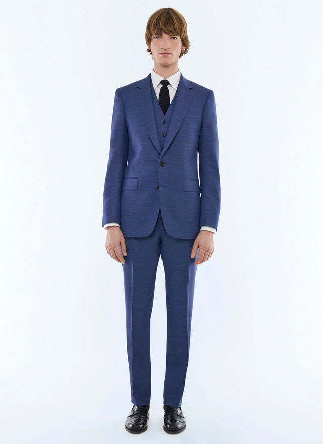 Wool fitted 3-piece suit
