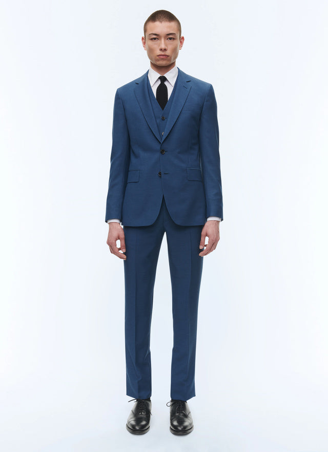 Blue wool serge 3-piece suit