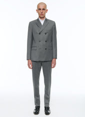 Virgin Wool Fitted Double Breasted Suit
