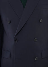 Fresco wool canvas double-breasted suit