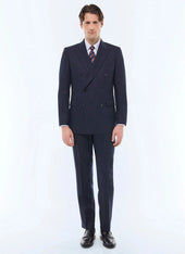 Wool double-breasted suit