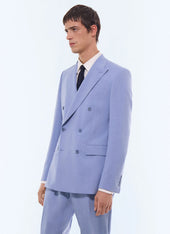 Wool and linen double-breasted suit