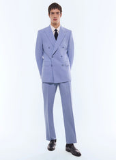 Wool and linen double-breasted suit
