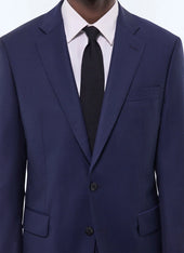Fitted wool canvas suit