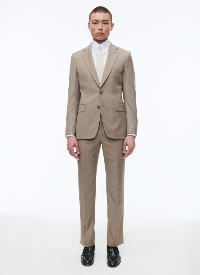 Beige wool serge suit