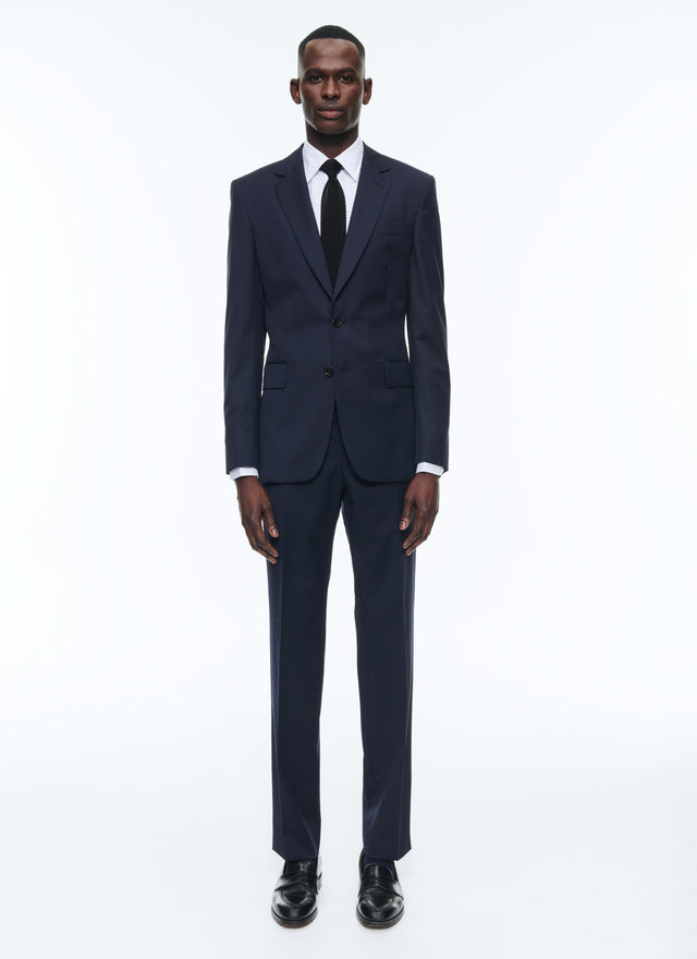 Navy blue wool serge suit