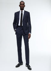 Navy blue wool serge suit