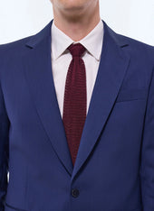 Fitted herringbone wool suit