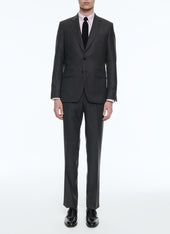 Charcoal grey end-on-end wool suit