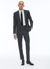 End-on-end virgin wool fitted suit