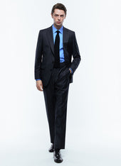 Fitted Striped Wool Suit