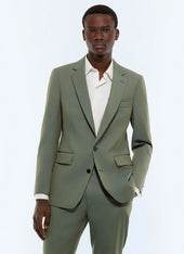 Wool twill fitted suit