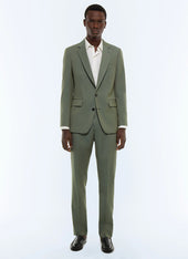 Wool twill fitted suit