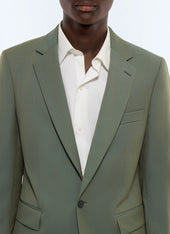 Wool twill fitted suit