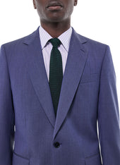 Fitted Wool Canvas Suit