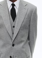 Wool Flannel Fitted Suit