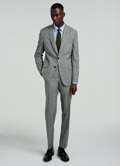 Grey wool suit with Prince of Wales pattern