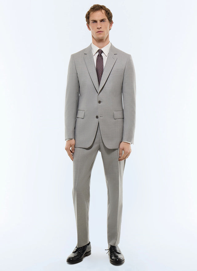 End On End Wool Twill Fitted Suit